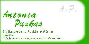 antonia puskas business card